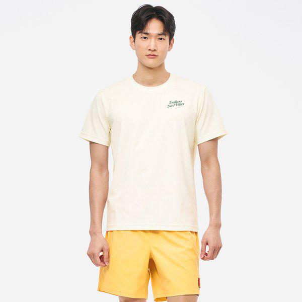 [] ユニトロピカルルーズフィット半袖ラッシュガードアイボリー (B5SUWRG232IVR)