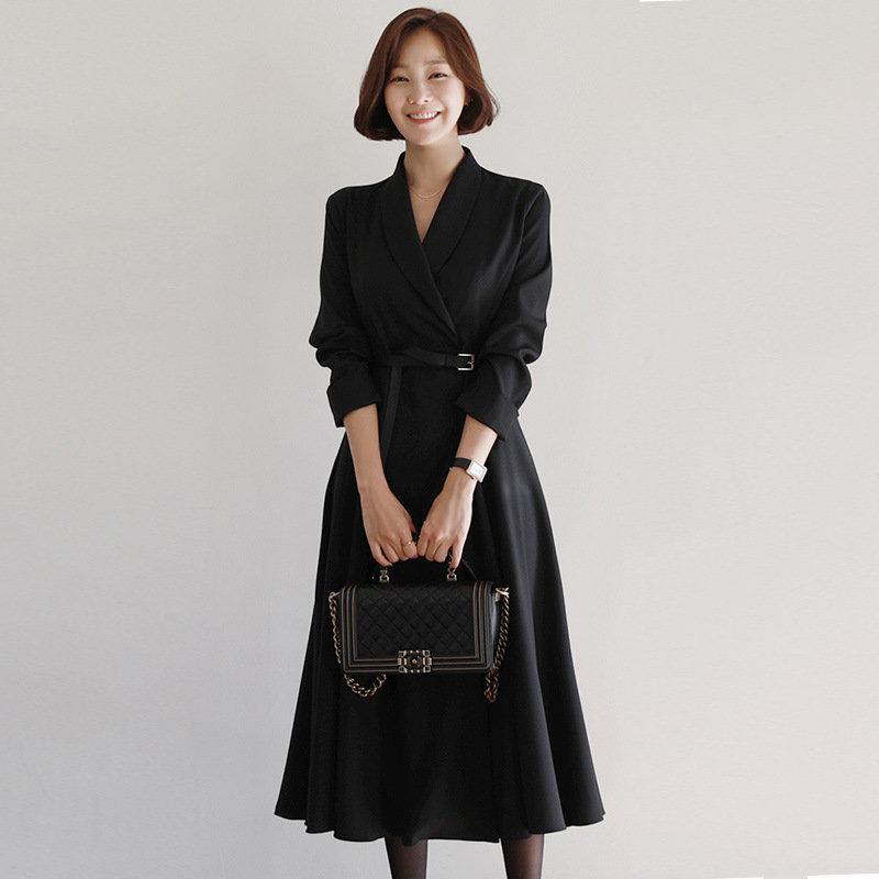 ロング丈ワンピース セレモニースーツ レディース ママ フォーマルスーツ 卒業式ワンピース シンプル 入園式 OL ベルト付き フォーマル 5,980円