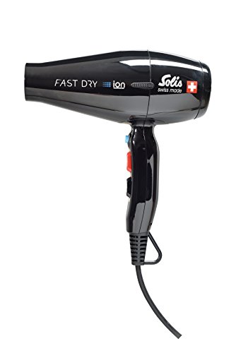 色：ブラック ソリスプロフェッショナル仕様ドライヤー最大風速で速乾性抜群3段階の温度風力変換イ