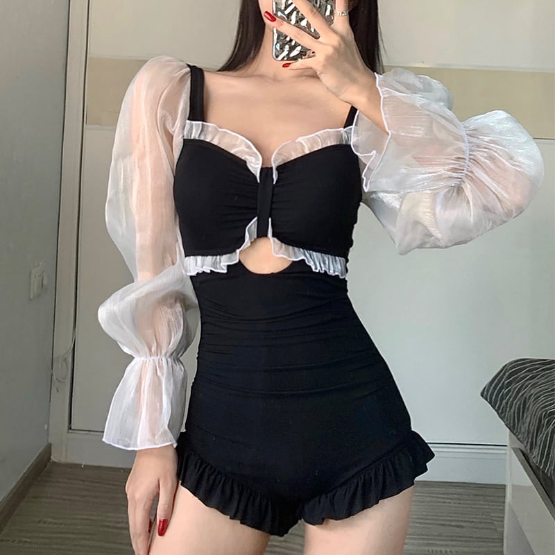 水着 タンキニ 体系カバー水着 フリル 谷間魅せ 盛れる かわいい 大人可愛い きれいめ セクシー シンプル カジュアル ナチュラル ゴージャス 華やか 大人 大人っぽい おしゃれ お洒落