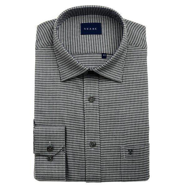 YJEWBR128_裏起毛千鳥格子レギュラーフィット長袖