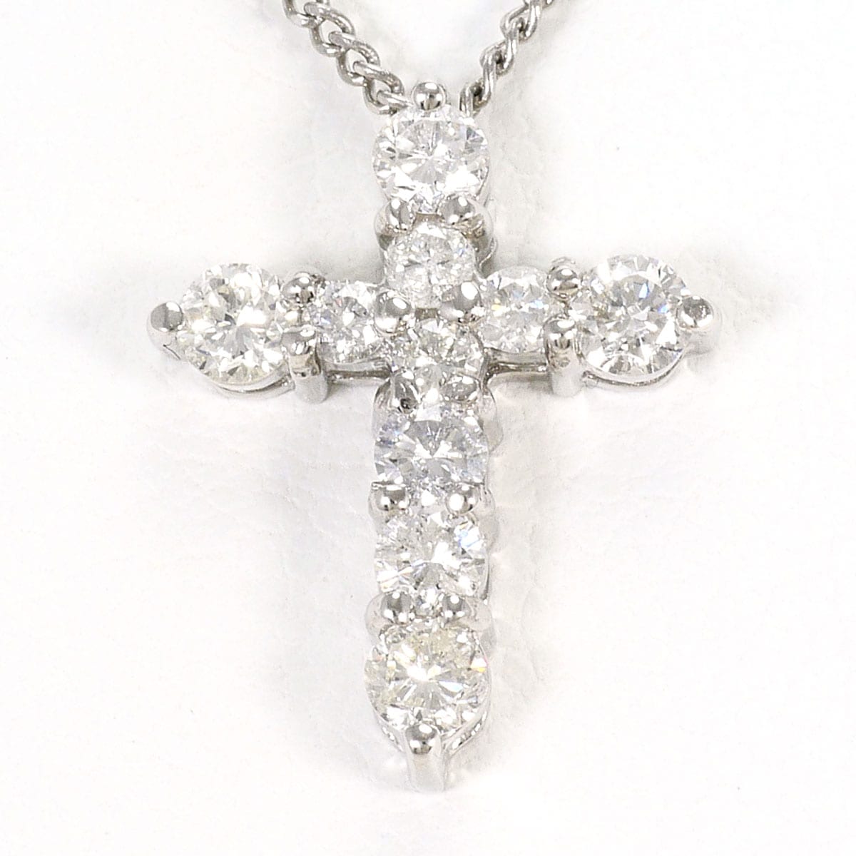 PT900 プラチナ PT850 プラチナ ネックレス ダイヤモンド 0.50ct 総重量約3.2g 約39cm ジュエリー 中古