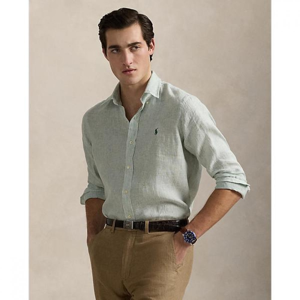 ポロラルフローレンメンズクラシックフィットストライプリネンシャツ (MNPOWOV16824412300)