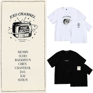 【2枚購入で200円 OFF！】exo-l Channel The Best コンサート ベッキョンとオセフン半袖tシャツ服