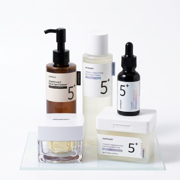 [ 5番白玉点滴 5種セット] 5番 グルタチオンCトナー 200ml + 美容液 30ml + レーザークリーム 50ml + フィルムパッド 70枚 + アロママッサージクレンザー200ml