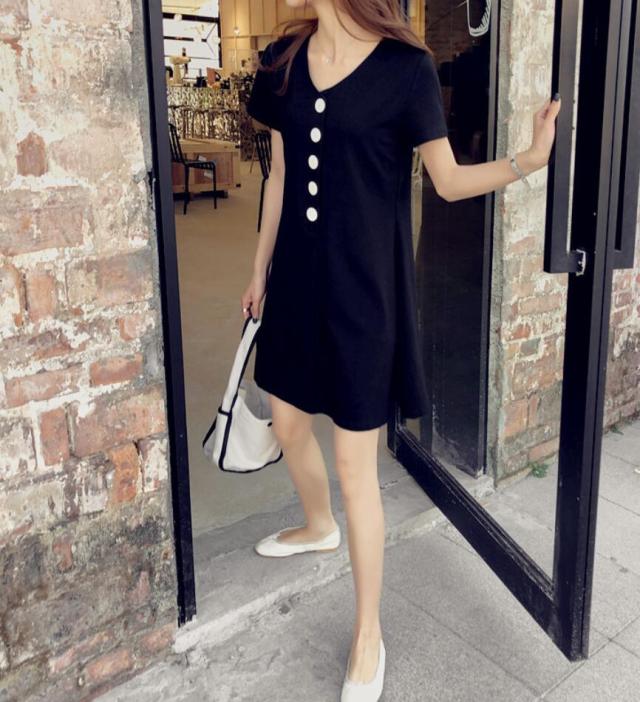 【新品開催 】【海外買付】人気ワンピースv-f4f051-850 レディース無地シンプルシック