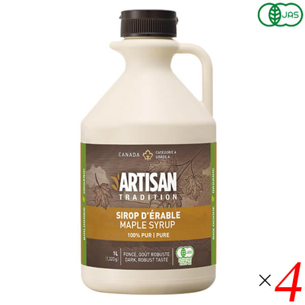 ミトク アーティザントラディションメープルシロップ 1320g(1L) 4本セット