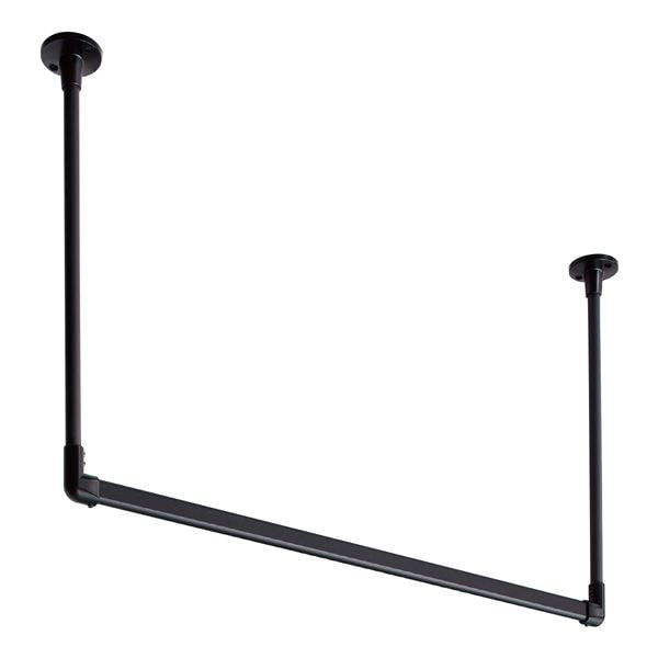 30017003 ハンギングバー H1 天井付 Cタイプセット ブラック 約W1400mmxH450mm