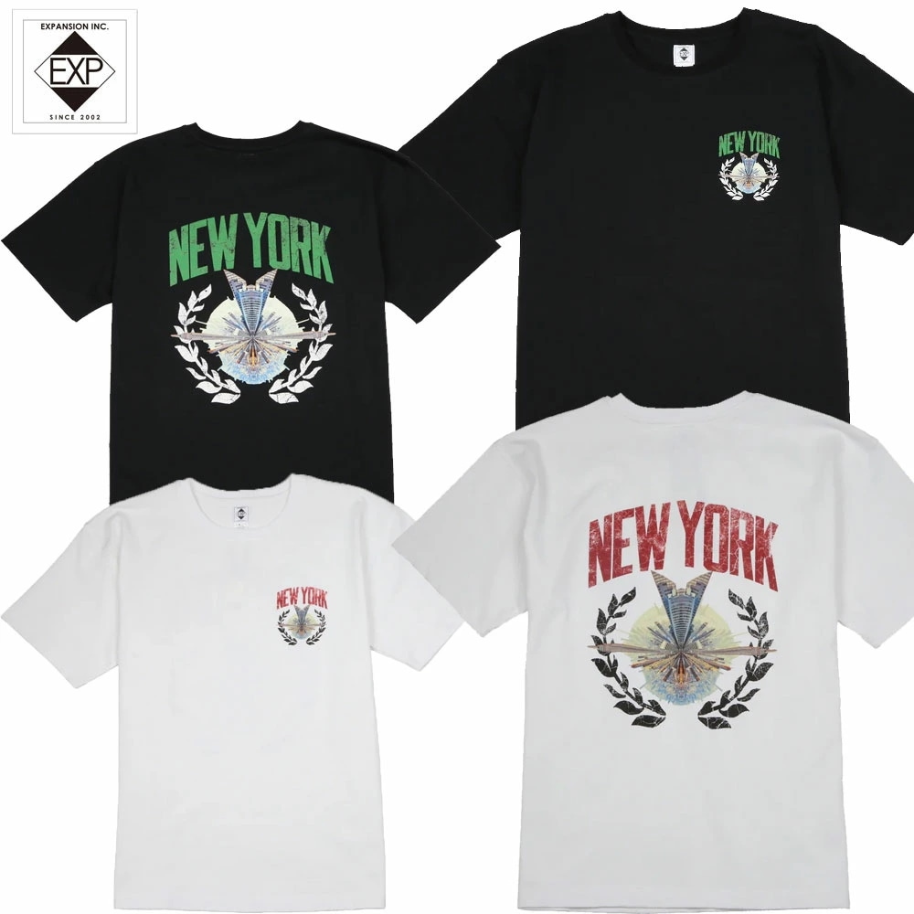【EXPANSION NY/エクスパンション ニューヨーク】Tシャツ 半袖 コットン/EMPIRE NEW YORK exp-24ss-01ニューヨーク ストリート スケーター メンズファッション