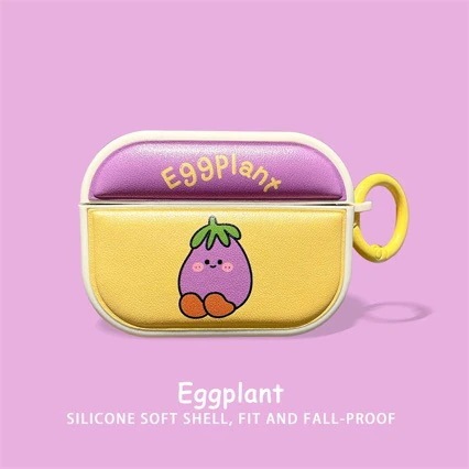 【20点セット】【送料無料】黄紫混色ナス適用airpods 4アップルBluetoothワイヤレス23世代イヤホンカバーpro 2アイデアかわいい