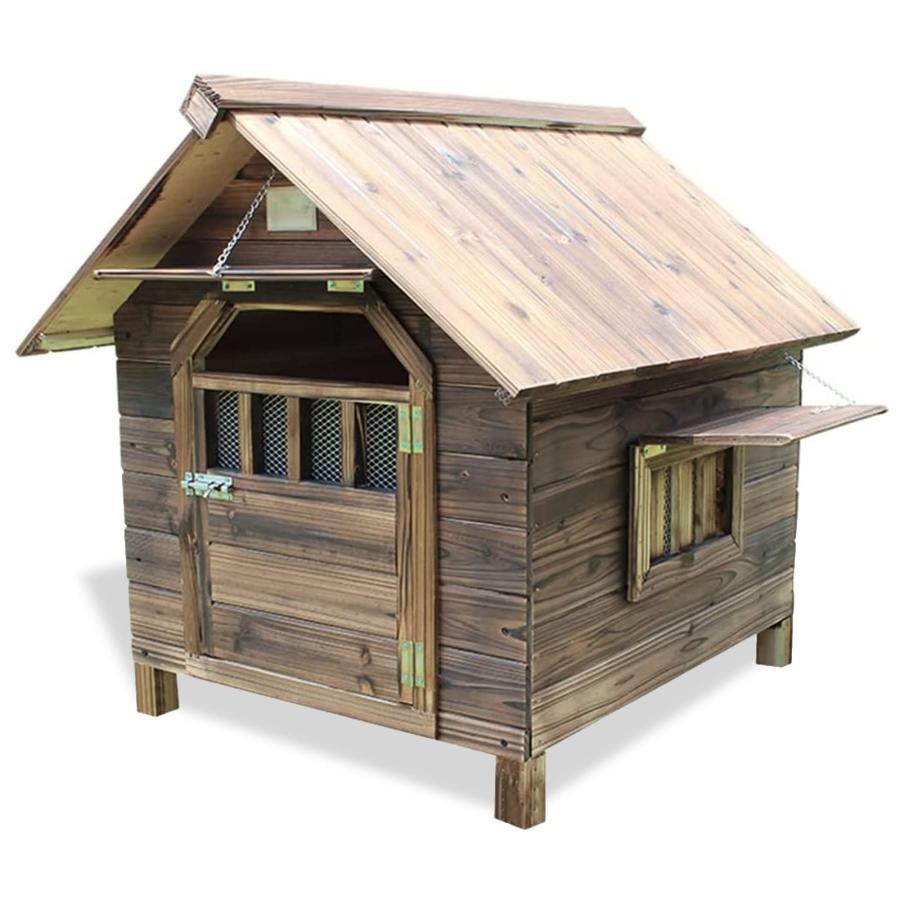 犬小屋 屋外用 大型犬 木製 犬舎 中型犬 超大型犬 屋根 ドア付き 大型屋外犬小屋 犬用ハウス 通気性 暖かい 全天候型 日焼け対策 防風 雨除け 15,487円