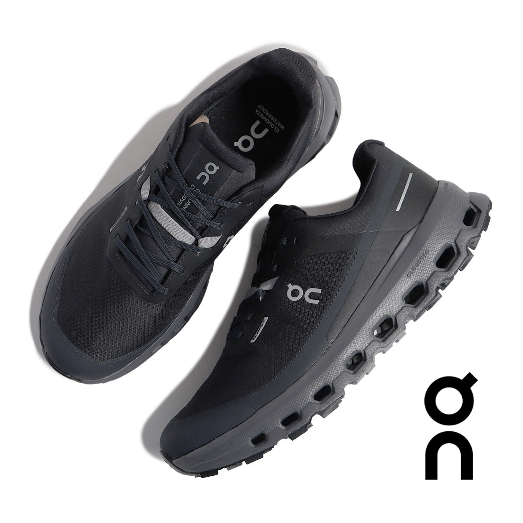 On オン クラウドビスタ 2 ウォータープルーフ スニーカー CLOUDVISTA 2 WATERPROOF BLACK/ECLIPSE ( ブラック 黒 メンズ レディース 厚底 3ME30140