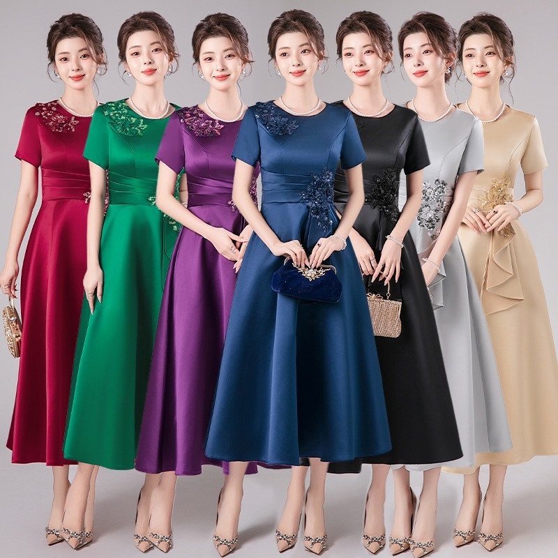 ドレス 2025 パーティー ウェディング フォーマル イブニングドレス ワンピース ロングドレス 高級感 優雅 エレガント 痩せる 韓国風 結婚式 前撮り 二次会 お呼ばれ 卒業式 通勤 花嫁