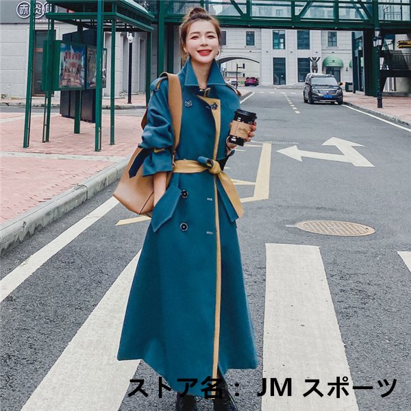 トレンチコート レディース 英国風 ブルー ロングコート ショートスタイル チェスター アウター フ 4,862円