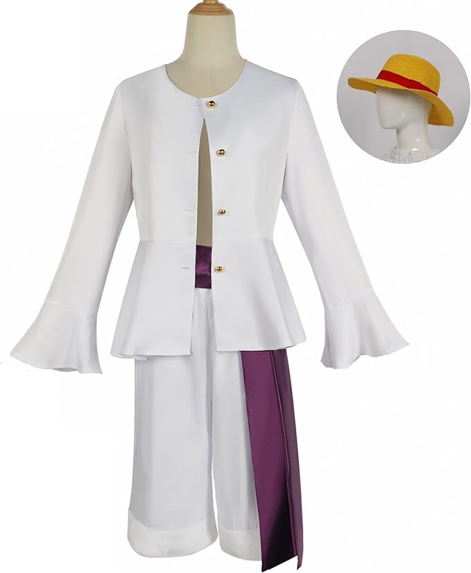 ルフィ ニカ コスプレ衣装 ギア５ ワンピース コスチューム 戦闘服 ワノ国 帽子付き 変身 仮装 道具 コレクション 麦わらのルフィ ハロウィン クリスマス 舞台公演文化祭