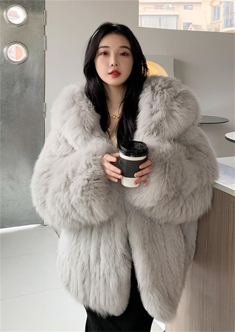 早い者勝ち ファーコート 厚手 暗号化 トレンド 両面編み 毛皮コート 柔らかい ジェントルスタイル 4,742円