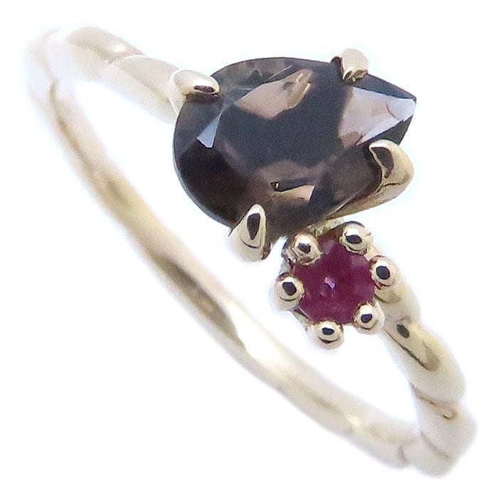 リング 指輪 スモーキークオーツ ルビー 5号 K10YG イエローゴールド/294150【中古】 15,405円