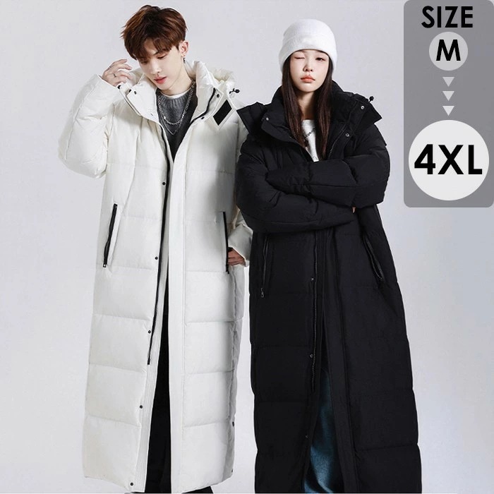 90%ダウン ダウンコート レディース メンズ 人気 ペア カップル ロングコート 超ロング 軽量 撥水 防風 暖かい アウター ダウンジャケット ハイネック 袖 リブ 着ぶくれにくい スポーツ観戦