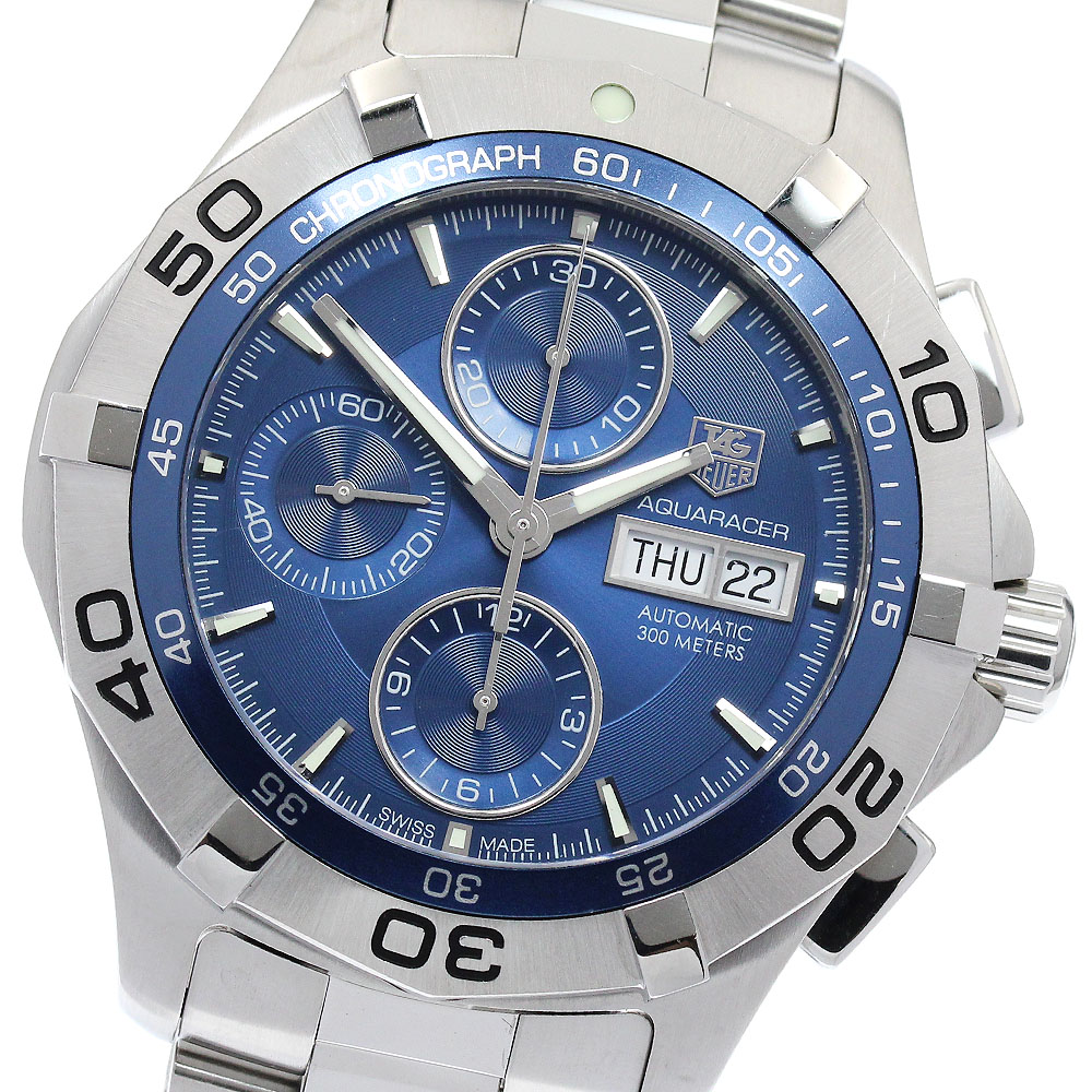 タグホイヤー TAG HEUER CAF2012 アクアレーサー クロノグラフ デイデイト 自動巻き メンズ 良品 保証書付き_902963【中古】