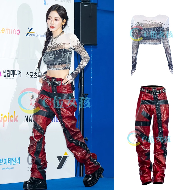 Aespa Ning Yizhuo と Supernovakpop ロードショージャズステージパフォーマンス衣装