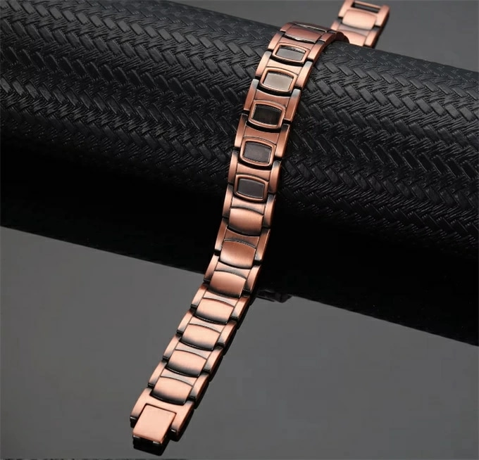 銅 純銅製ジュエリー 純銅磁気ブレスレット エネルギーマグネット付き 磁気ブレスレット ストレス解消 減量 痩身 健康エネルギー 高磁石 瞑想 ヨガ 磁気リング ネオジム磁石付き 長さ調節可能 電磁波