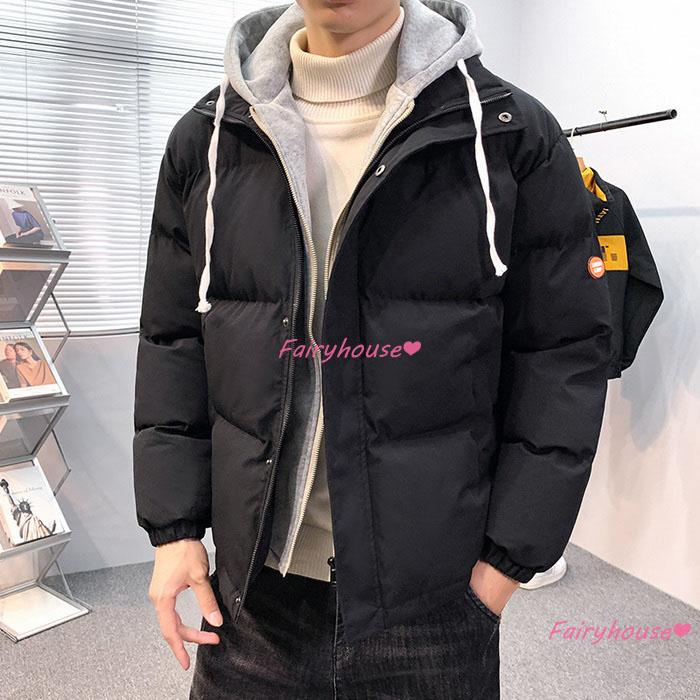 中綿ダウンジャケット メンズ 冬服新作 中綿コート 綿入れ 切り替えバーカー アウトドア ショット丈アウター 通勤 防寒 暖かい カジュアル軽量ジャケット 5,260円