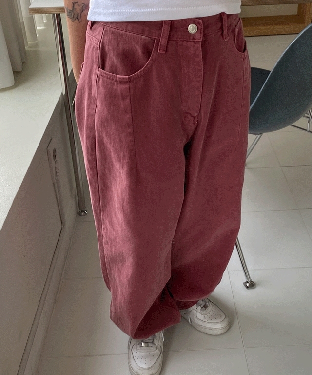 [男女共用] ストラクチャード ウォッシング カラー デニム パンツ (2color) 4,788円