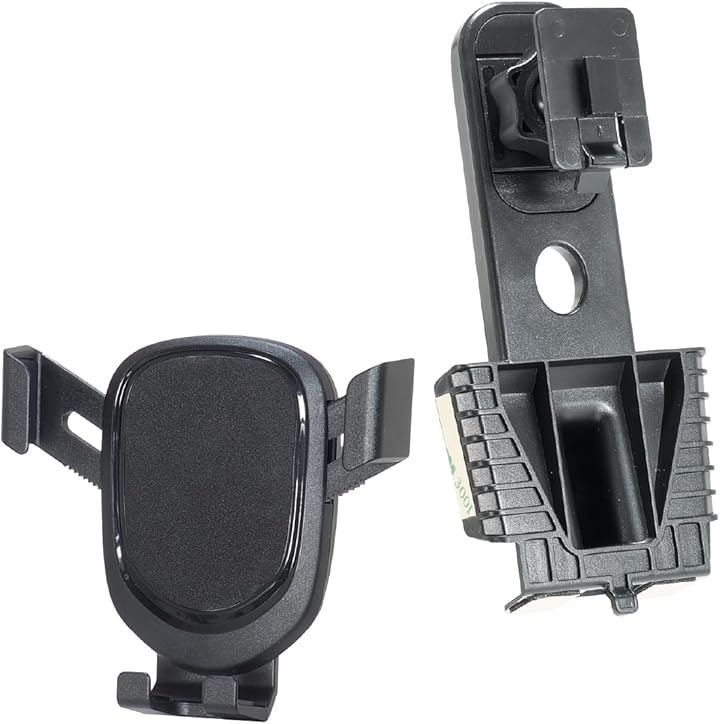 ホンダ N-VAN専用スマホスタンド 専用設計だからこその純正インテリアとの一体感 携帯ホルダー iphone 社外品 (ブラック, ホルダー本体サイズ:91(高さ)x99(幅))