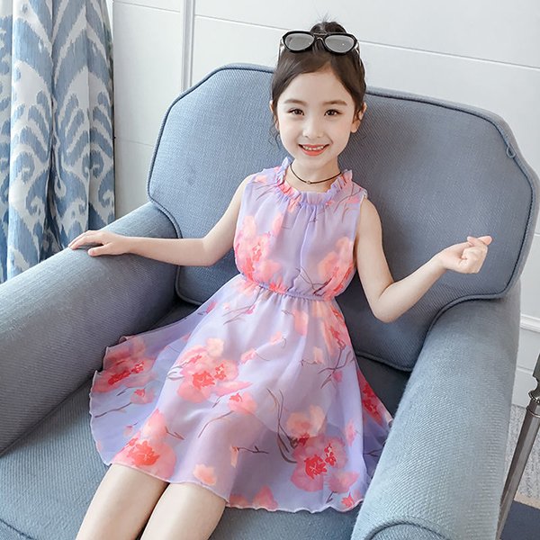 ワンピース キッズ 子供服 女の子 売れ筋ランキングも 夏 キッズワンピース シフォンワンピース 子 花柄 ノースリーブ