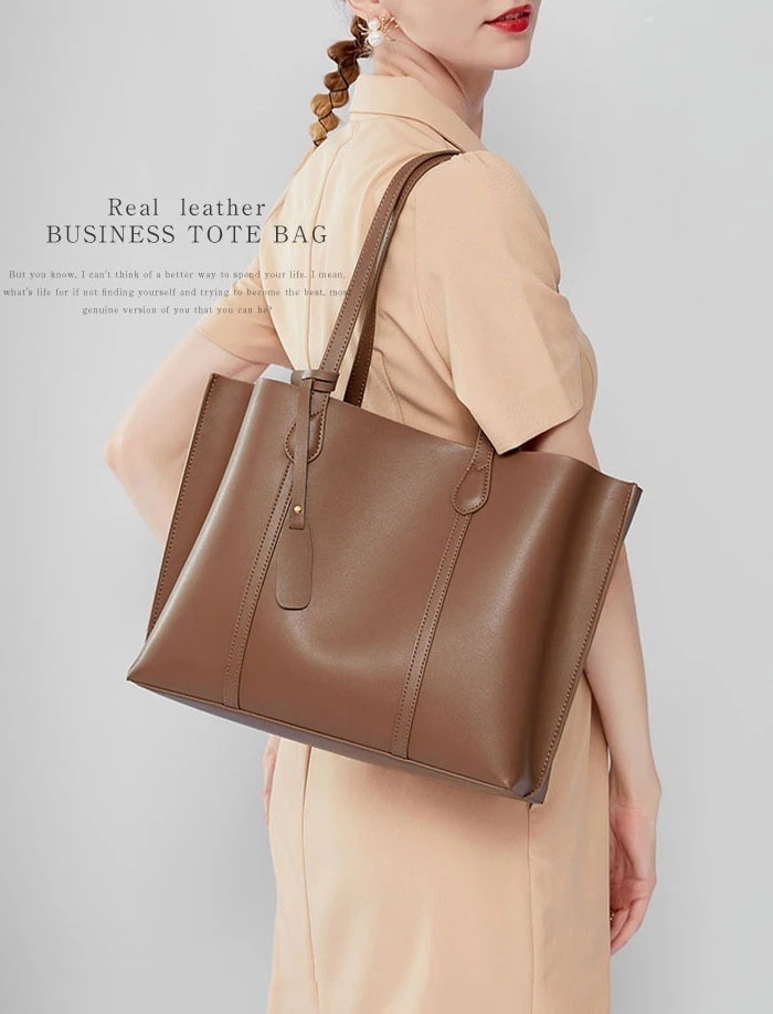 バッグハンドバッグ自立 本革 肩掛け 通勤バッグ ビジネスバッグ 縦 お仕事バッグ レディース 大容量 トートバック 大きいサイズ トートバッグ かばん a4 ビッグトート リアルレザー 通勤通学 フ