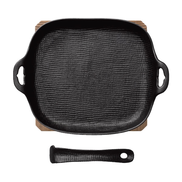 及源 南部鉄器 焼き焼きグリルどっしり深形 グリドル 国内産 日本製 魚焼きグリル 鉄板 フライパン 小さめ グリルパン ガスコンロ オーブン 宅配便