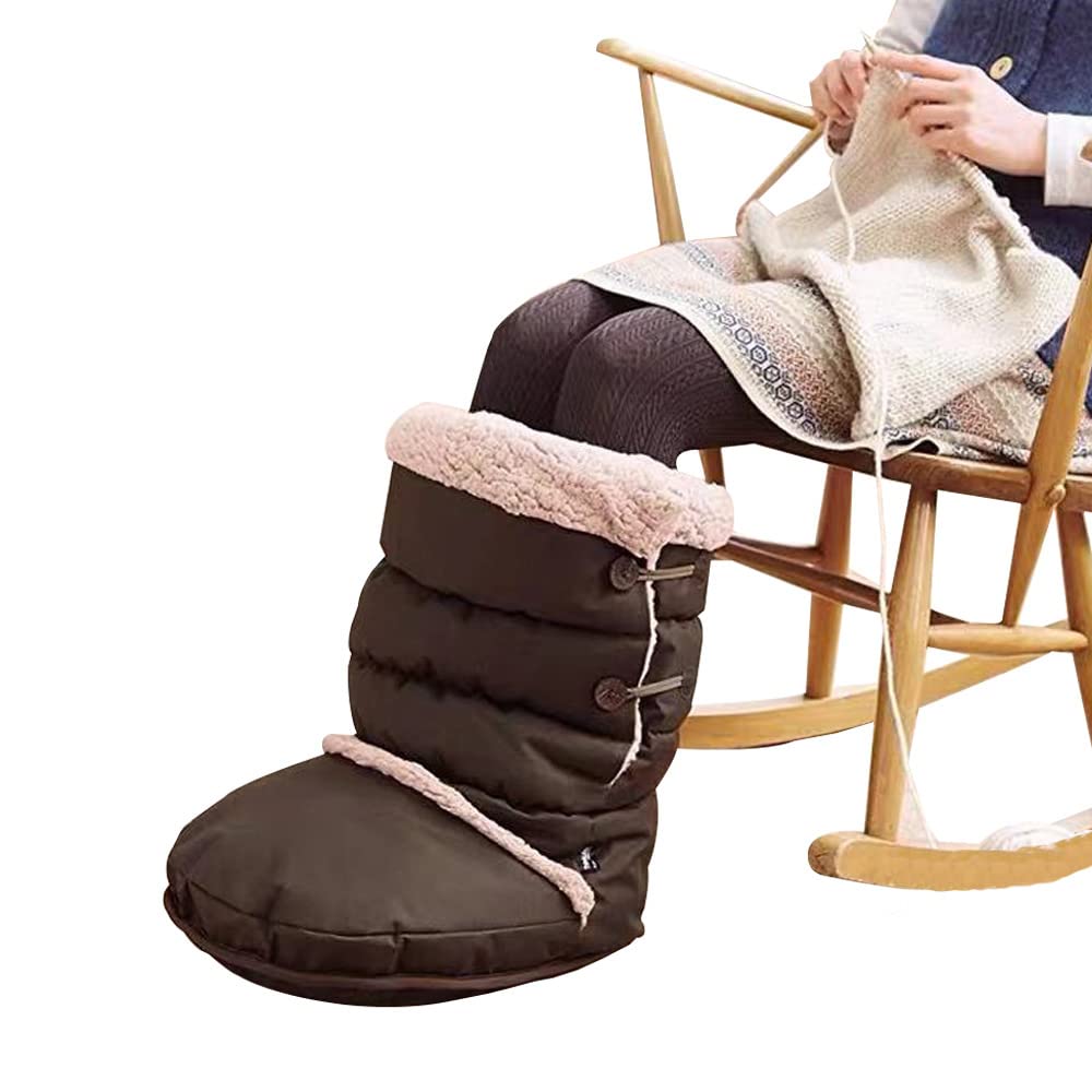 FOOT WARMER フットウォーマー 足入れクッション 足ぽかグッズ 足枕 防寒 電源不要 ひざ下まで暖かい モコモコ ボア生地 (ベージュ) 5,073円