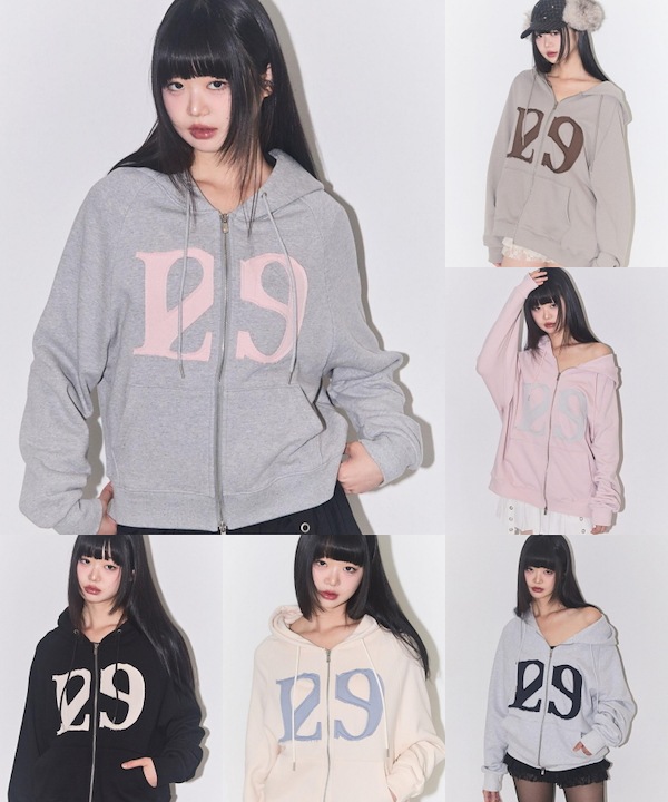 miiページ　lig. グレー フルジップ フーディー / CL AE FZ HOODIE （ミディアムグレー