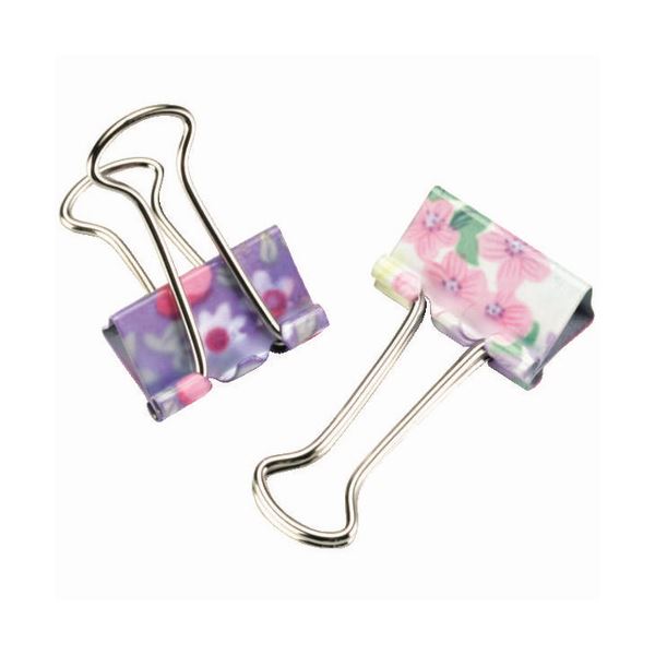 （まとめ） ソニック 花柄ダブルクリップ 小口幅19mm GP-472 1セット（150個：15個×10パック） (×3セット)