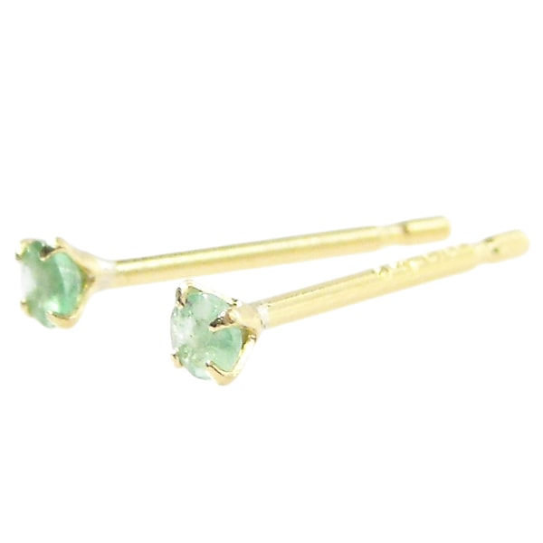 エメラルド ピアス 18k k18 天然石 18金ゴールド 5月誕生石 レディース 50代 40代 30代 60代 20代 小さい 小さめ 4本爪 シンプル 母の日 ギフト 女性用 5,442円