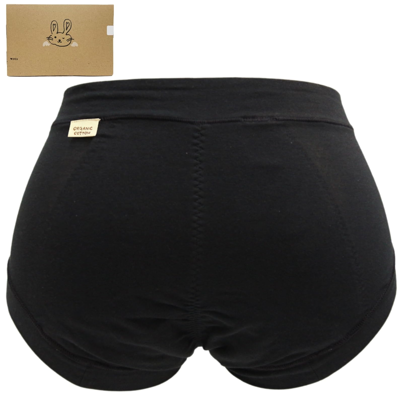 オーガニックコットン サニタリーショーツ Lサイズ 1枚入り 生理用 羽付きナプキン対応 よもぎ蒸し加工 高通気性 抗菌 防臭 肌にやさしい 防水 日本製