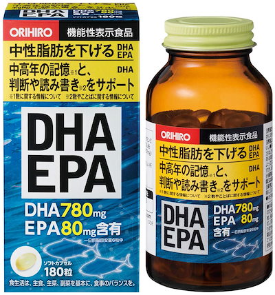 他サイト： オリヒロ DHAEPA 180粒 [機能性表示食品] DHA EPA DPAの商品画像