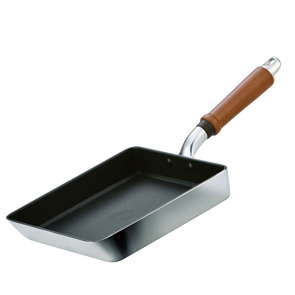 北陸アルミ 卵焼き 20×21cm21cm 軽量 ガス火 日本製 全面均一加熱 時短フライパン 丈夫 frying pan made in japan アルミ鋳物製 キャスト 熱変形に強い 木柄 木ハ