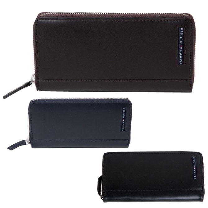 ラウンドファスナー長財布 ロゴ レザー メンズ 31tl13x025