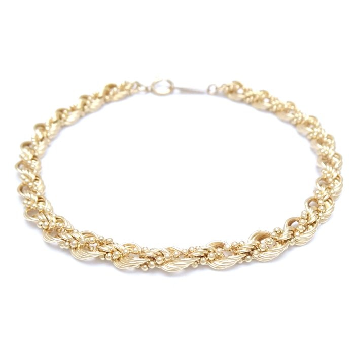 デザイン ブレスレット 19cm 6.1グラム K18YG イエローゴールド/129099【中古】