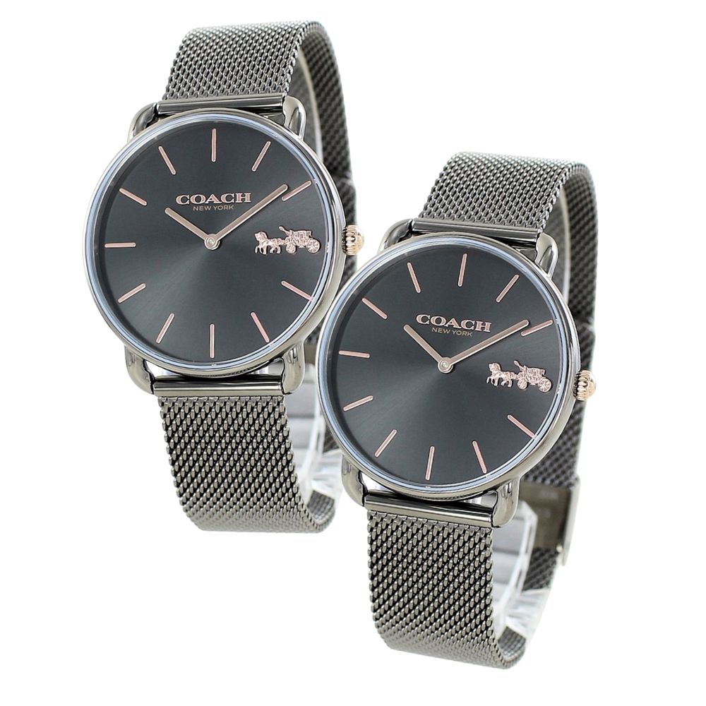 コーチ ペアウォッチ ブランド 夫婦 両親 カップル ペア 腕時計 手表 ペア腕時計 お揃い ペアルック ガンメタル 結婚祝い 誕生日 プレゼント 結婚記念日 ペアギフト おすすめ COACH 時計