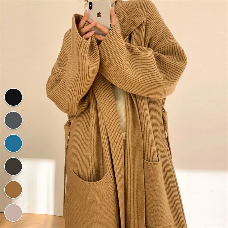カーディガン ニットカーディガン ロングカーディガン コーディガン 無地 コート ニット セーター レディース 長袖 春 秋 冬 防寒 大人 アウター 羽織り 通勤 オフィス 大きいサイズ カジュアル