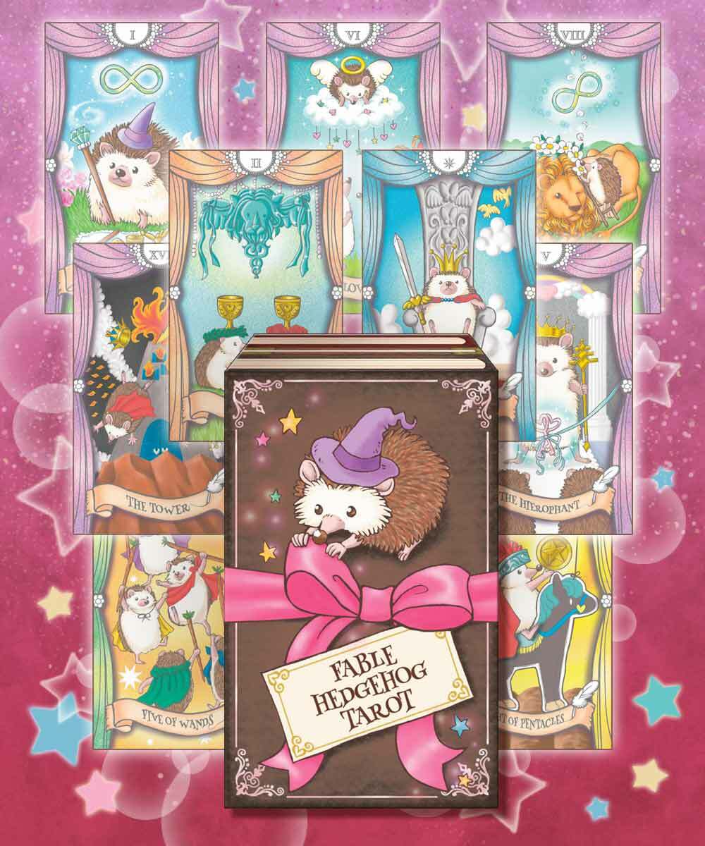 Fable Hedgehog Tarot フェイブル ヘッジホッグ タロット ハリネズミ かわいい 日本語解説書付き 初心者向け