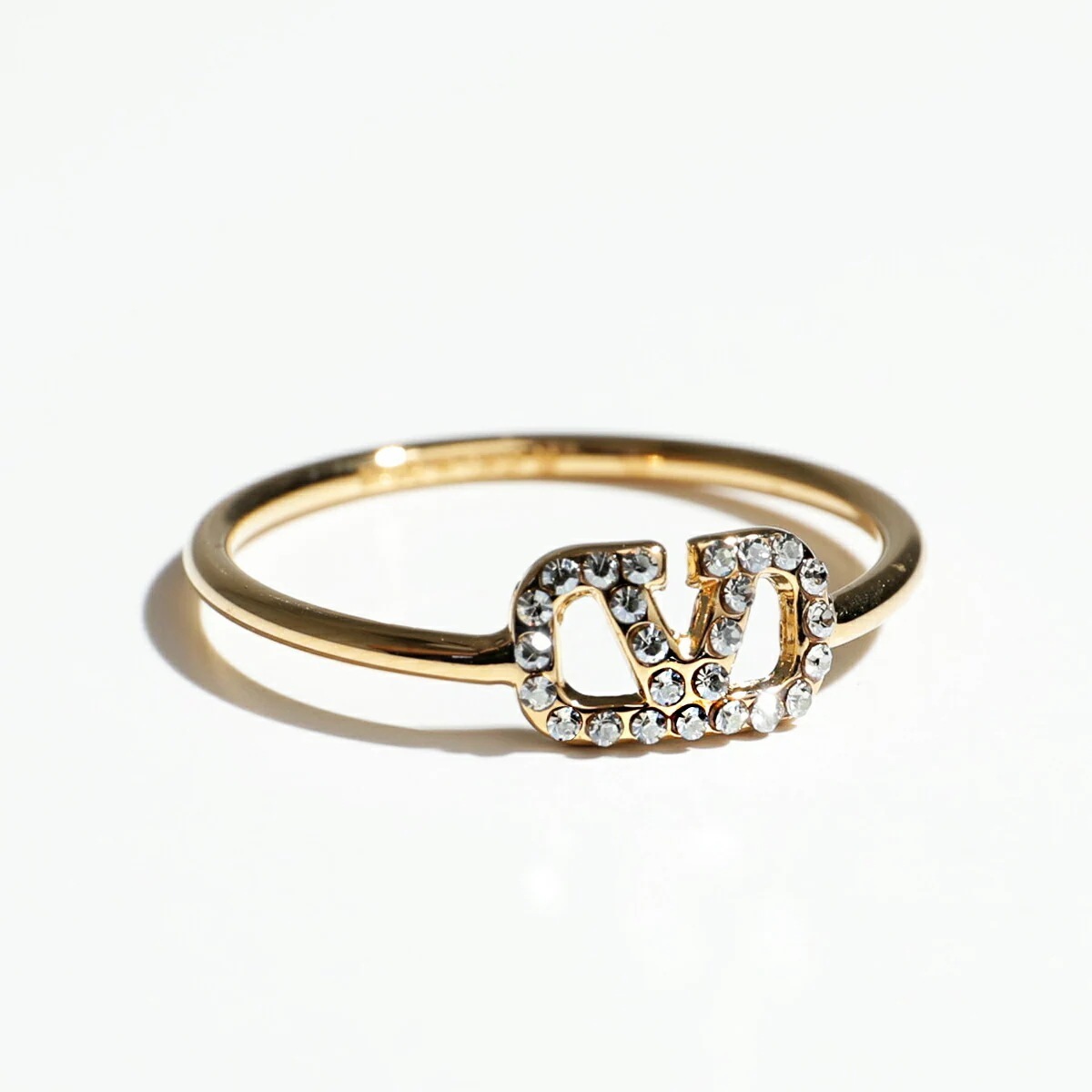 VALENTINO ヴァレンティノ リング 6W2 7W2J0X03YCW レディース Vロゴ スワロフスキー装飾 指輪 アクセサリー MH5