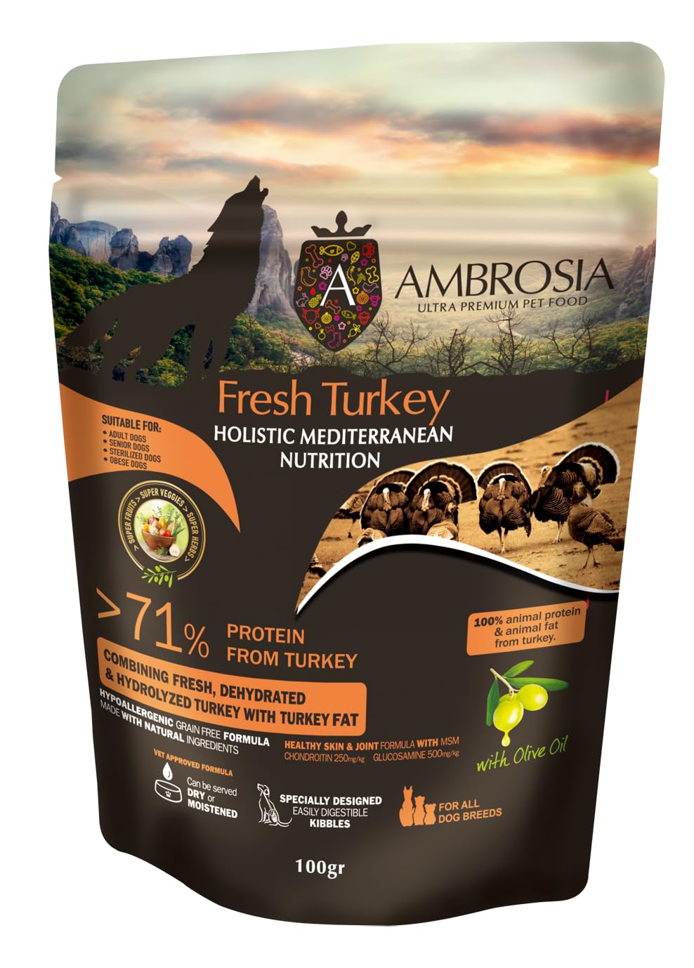 【全国送料無料】 アンブロシア HMNターキー 1.5kg