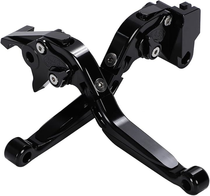 ブレーキ クラッチ レバー セット W800 ZZR250 ゼファー400 ZRX400 バリオスII エストレヤ650(黒)