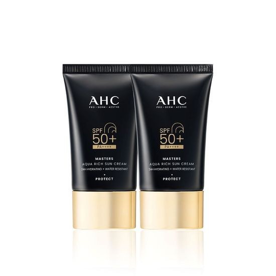 [1+1] AHC マスターズ アクアリッチ サンクリーム 50ml × 2本 UVカット 保湿 日焼け止め