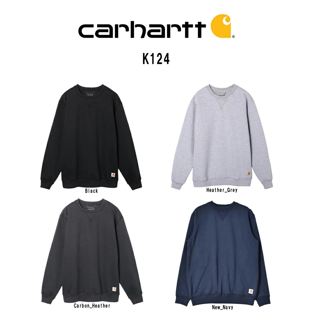 Carhartt スウェット トレーナー 長袖 クルーネック プルオーバー 裏起毛 ミッドウェイト ルーズフィット オーバーサイズ メンズ K124