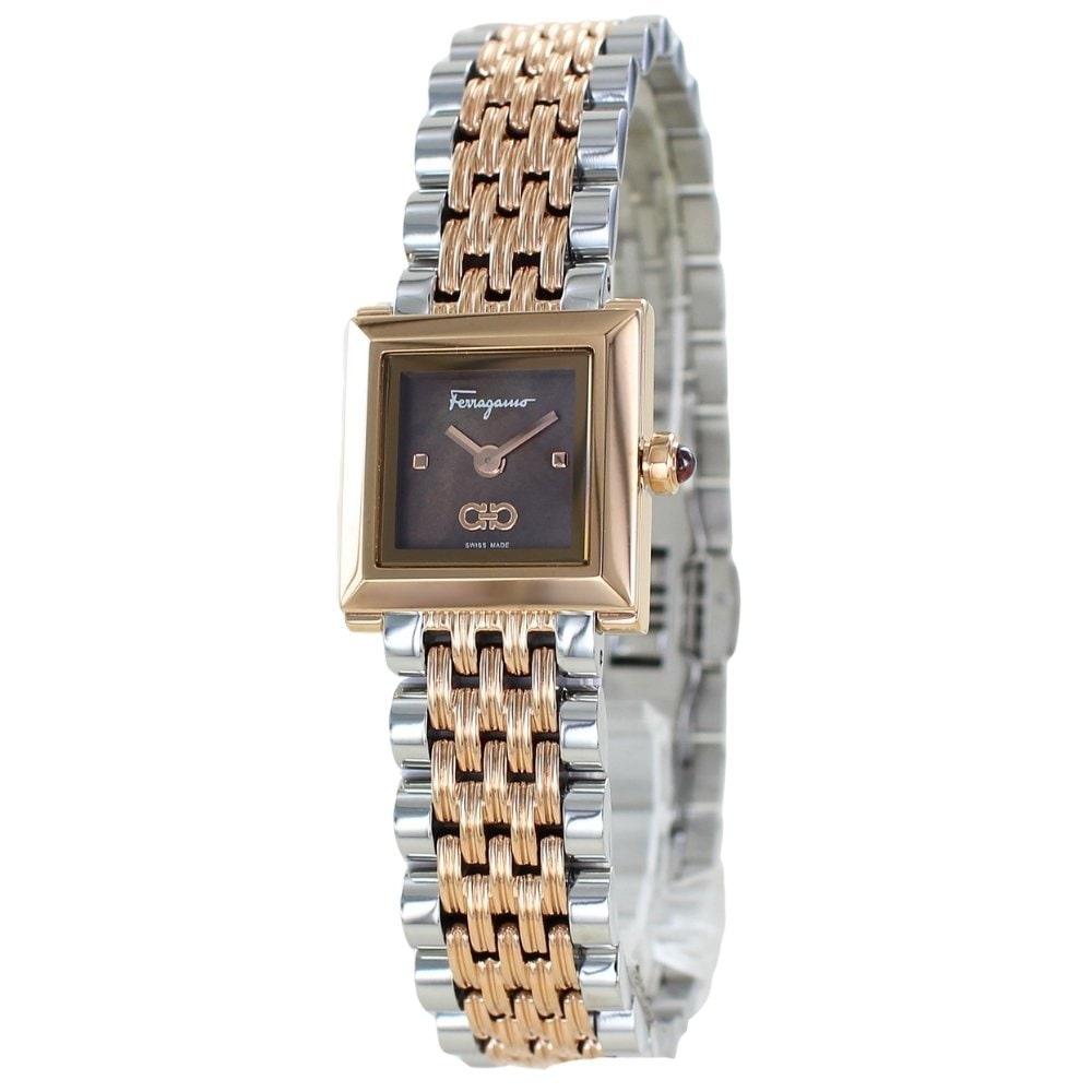 サルヴァトーレ フェラガモ 腕時計 手表 レディース ブランド ブラウンシェル スクエア ブレスレット 時計 大人 女性 女性用腕時計 誕生日 結婚祝い 結婚記念日 プレゼント 仕事用 成人式 入学祝