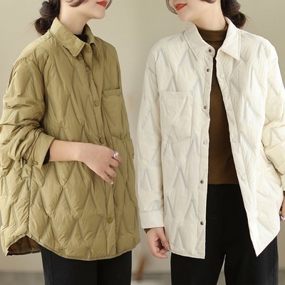 ジャケット アウター 上着 キルティングジャケット シャツジャケット 前開き 袖あり 長袖 ポロ襟 厚手 防寒 可愛い カジュアル ストリート シンプル 上品 おしゃれ お洒落 女子